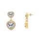 ORECCHINI PENDENTI A DOPPIO CUORE CON ZIRCONI - YC2480B959
