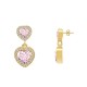 ORECCHINI PENDENTI A DOPPIO CUORE CON ZIRCONI - YC2480B959