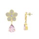 ORECCHINI PENDENTI FIORE CON ZIRCONI - YC2488B963