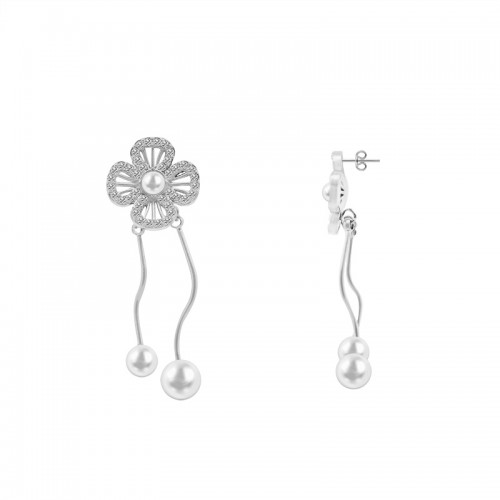 ORECCHINI PENDENTI CON QUADRIFOGLIO E PERLE - YC2496B967 ORECCHINI PENDENTI CON QUADRIFOGLIO E PERLE - YC2496B967