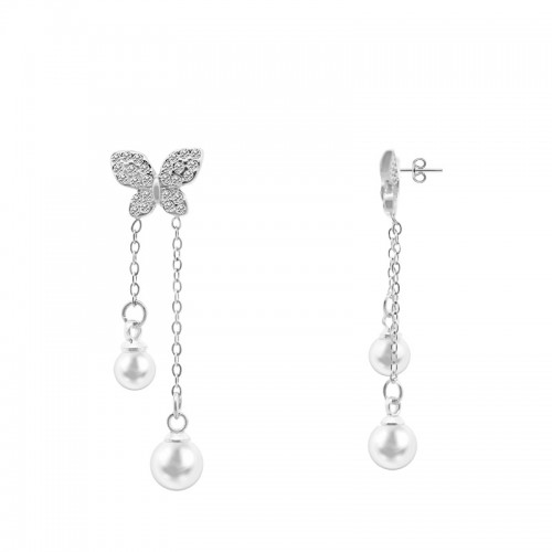 ORECCHINI PENDENTI CON FARFALLA E PERLE - YC2496B968 ORECCHINI PENDENTI CON FARFALLA E PERLE - YC2496B968