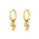 ORECCHINI A CERCHIO CON STELLA MARINA E PERLINE - YC2548B145