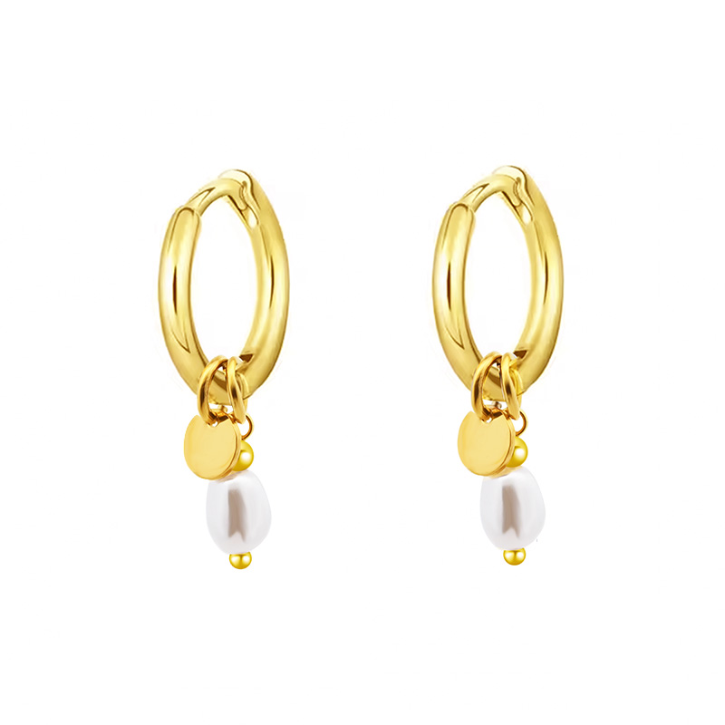 ORECCHINI A CERCHIO CON PERLA - YC25552B146