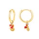 ORECCHINI A CERCHIO CON CONCHIGLIA E PERLINE - YC2564B155
