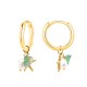 ORECCHINI A CERCHIO CON STELLA MARINA E PERLINE - YC2564B161