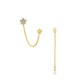 ORECCHINI DOPPIO BUCO A CATENA CON FIORI IN ZIRCONI - YC2576C713