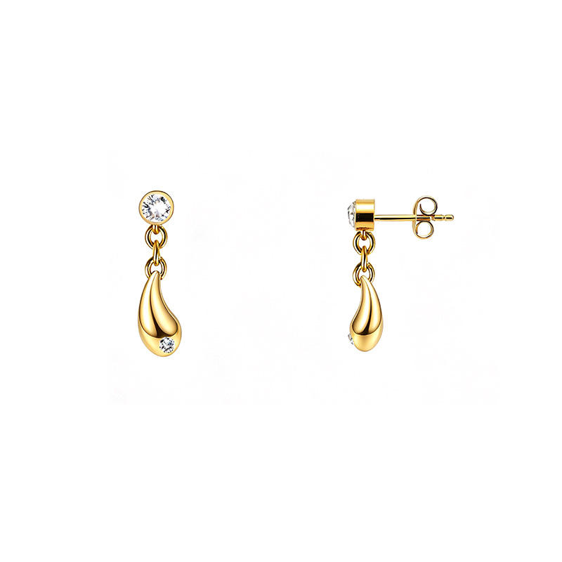 ORECCHINI PICCOLI CON PUNTO LUCE E PENDENTE A GOCCIA - YC2644C919