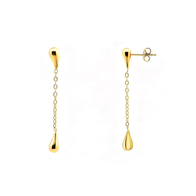 ORECCHINI PENDENTI A GOCCIA CON CATENELLA - YC2652C921