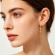 ORECCHINI PENDENTI CON CATENELLA E ZIRCONI MULTIFORMA COLORATI - YC2660C891
