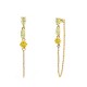 ORECCHINI PENDENTI CON CATENELLA E ZIRCONI MULTIFORMA COLORATI - YC2660C891