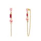 ORECCHINI PENDENTI CON CATENELLA E ZIRCONI MULTIFORMA COLORATI - YC2660C891