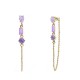 ORECCHINI PENDENTI CON CATENELLA E ZIRCONI MULTIFORMA COLORATI - YC2660C891