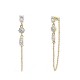 ORECCHINI PENDENTI CON CATENELLA E ZIRCONI MULTIFORMA COLORATI - YC2660C892