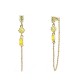 ORECCHINI PENDENTI CON CATENELLA E ZIRCONI MULTIFORMA COLORATI - YC2660C892