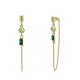 ORECCHINI PENDENTI CON CATENELLA E ZIRCONI MULTIFORMA COLORATI - YC2660C892