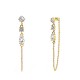 ORECCHINI PENDENTI CON CATENELLA E ZIRCONI MULTIFORMA COLORATI - YC2660C893