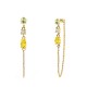 ORECCHINI PENDENTI CON CATENELLA E ZIRCONI MULTIFORMA COLORATI - YC2660C893
