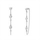 ORECCHINI PENDENTI CON CATENELLA E ZIRCONI TRIANGOLARI COLORATI - YC26676C898
