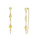 ORECCHINI PENDENTI CON CATENELLA E ZIRCONI TRIANGOLARI COLORATI - YC26676C898