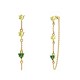 ORECCHINI PENDENTI CON CATENELLA E ZIRCONI TRIANGOLARI COLORATI - YC26676C898