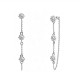 ORECCHINI PENDENTI CON CATENELLA E ZIRCONI A ROMBO COLORATI - YC2676C894