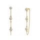 ORECCHINI PENDENTI CON CATENELLA E ZIRCONI A ROMBO COLORATI - YC2676C894