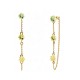 ORECCHINI PENDENTI CON CATENELLA E ZIRCONI A ROMBO COLORATI - YC2676C894