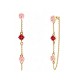 ORECCHINI PENDENTI CON CATENELLA E ZIRCONI A ROMBO COLORATI - YC2676C894