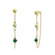 ORECCHINI PENDENTI CON CATENELLA E ZIRCONI A ROMBO COLORATI - YC2676C894