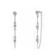 ORECCHINI PENDENTI CON CATENELLA E ZIRCONI A GOCCIA COLORATI - YC2676C895
