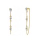 ORECCHINI PENDENTI CON CATENELLA E ZIRCONI A GOCCIA COLORATI - YC2676C895