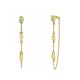 ORECCHINI PENDENTI CON CATENELLA E ZIRCONI A GOCCIA COLORATI - YC2676C895
