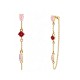 ORECCHINI PENDENTI CON CATENELLA E ZIRCONI MULTIFORMA COLORATI - YC2676C896