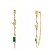 ORECCHINI PENDENTI CON CATENELLA E ZIRCONI MULTIFORMA COLORATI - YC2676C896