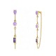 ORECCHINI PENDENTI CON CATENELLA E ZIRCONI MULTIFORMA COLORATI - YC2676C896