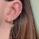 ORECCHINI DOPPIO BUCO CON CATENA E PENDENTE A LIBELLULA - YC2680C917