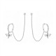 ORECCHINI DOPPIO BUCO CON CATENA E PENDENTE A LIBELLULA - YC2680C917