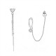ORECCHINI ASIMMETRICI A CATENA CON CUORI E ZIRCONI - YC2680C952