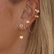 SET ORECCHINI ASIMMETRICI CON CATENA, ZIRCONI E EAR CUFF - YC2688C954