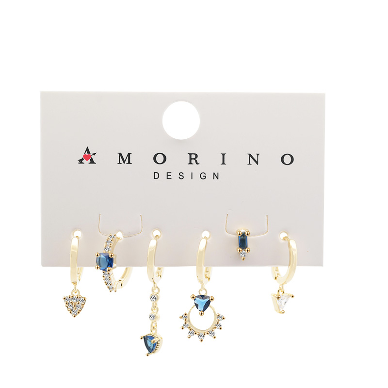 SET 6 ORECCHINI DIVERSI CON ZIRCONE - YK241224767 SET 6 ORECCHINI DIVERSI CON ZIRCONE - YK241224767