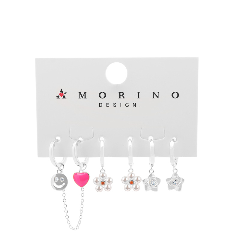 SET 6 ORECCHINI A CERCHIO CON PENDENTE - YK241248B765 SET 6 ORECCHINI A CERCHIO CON PENDENTE - YK241248B765