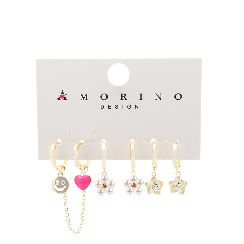 SET 6 ORECCHINI A CERCHIO CON PENDENTE - YK241248B765 SET 6 ORECCHINI A CERCHIO CON PENDENTE - YK241248B765