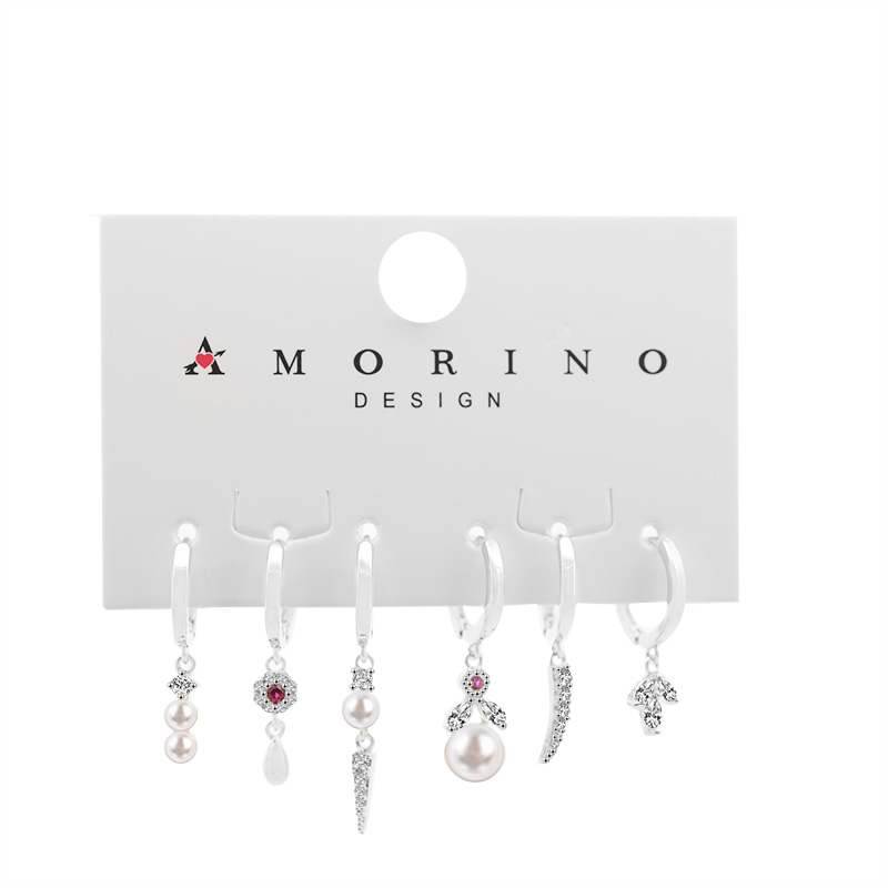 SET 6 ORECCHINI DIVERSI CON ZIRCONE - YK2412512B762 SET 6 ORECCHINI DIVERSI CON ZIRCONE - YK2412512B762