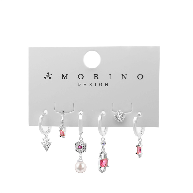 SET 6 ORECCHINI DIVERSI CON ZIRCONE - YK2412696B761 SET 6 ORECCHINI DIVERSI CON ZIRCONE - YK2412696B761