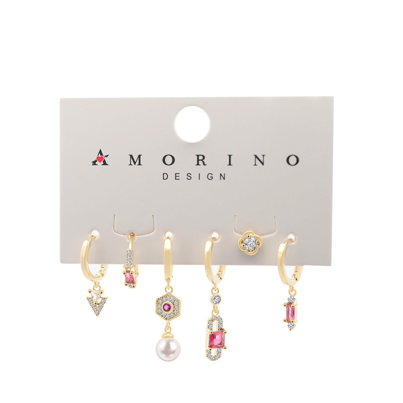SET 6 ORECCHINI DIVERSI CON ZIRCONE - YK2412696B761 SET 6 ORECCHINI DIVERSI CON ZIRCONE - YK2412696B761