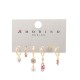 SET 6 ORECCHINI DIVERSI CON ZIRCONE - YK2412696B761 SET 6 ORECCHINI DIVERSI CON ZIRCONE - YK2412696B761