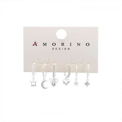 SET 6 ORECCHINI DIVERSI CON ZIRCONI - YK2511904C29