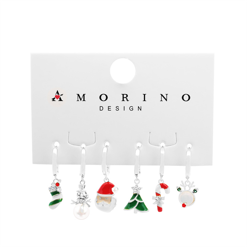 SET 6 ORECCHINI A CERCHIO CON CIONDOLO NATALIZIO - YK25120C149 SET 6 ORECCHINI A CERCHIO CON CIONDOLO NATALIZIO - YK25120C149