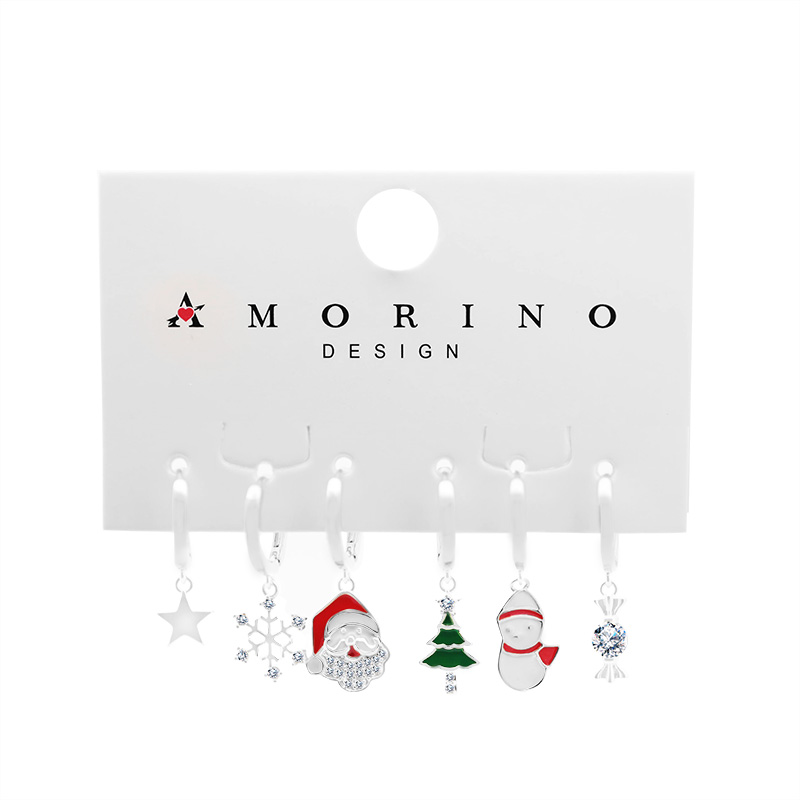 SET 6 ORECCHINI A CERCHIO CON CIONDOLO NATALIZIO - YK25120C152 SET 6 ORECCHINI A CERCHIO CON CIONDOLO NATALIZIO - YK25120C152