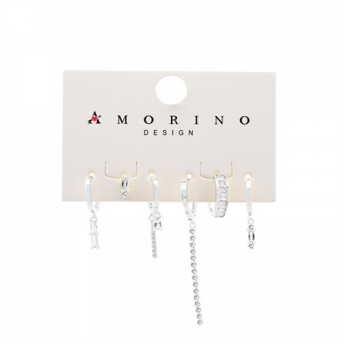 SET 6 ORECCHINI DIVERSI CON ZIRCONI - YK25120C158 SET 6 ORECCHINI DIVERSI CON ZIRCONI - YK25120C158
